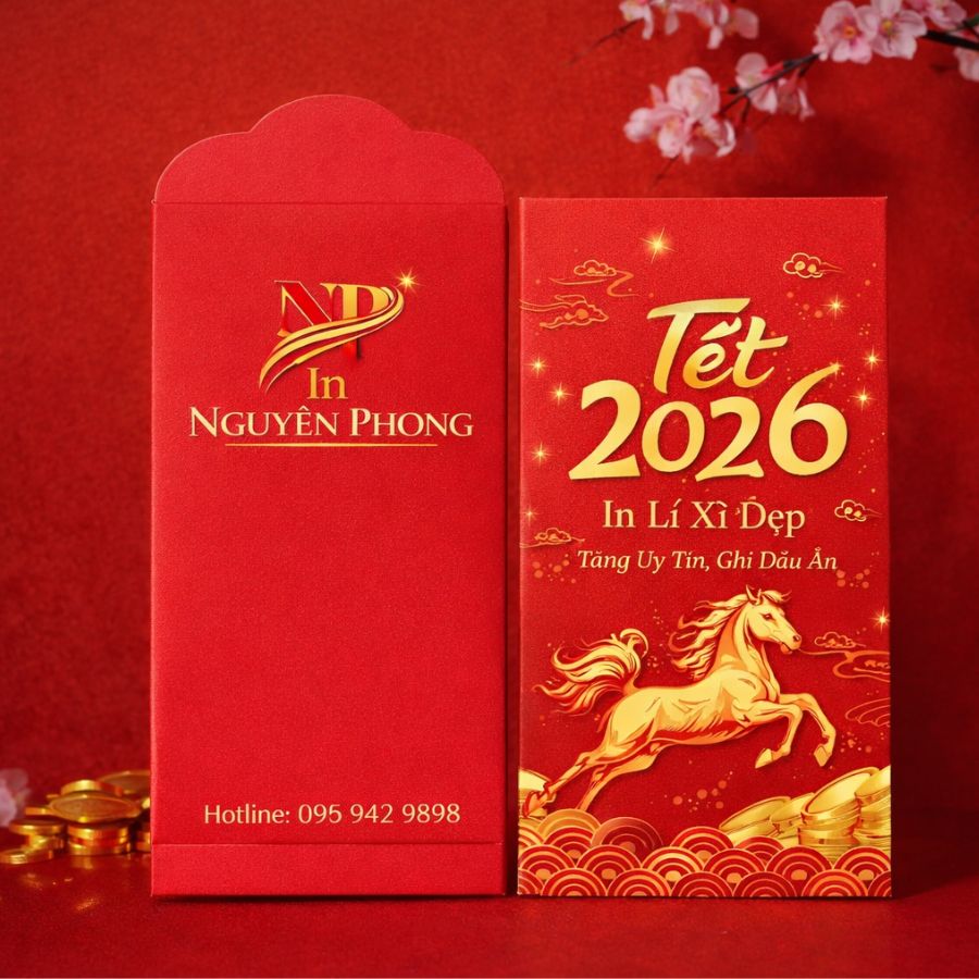 Các mẫu bao bì lì xì tết Bính Ngọ năm 2026